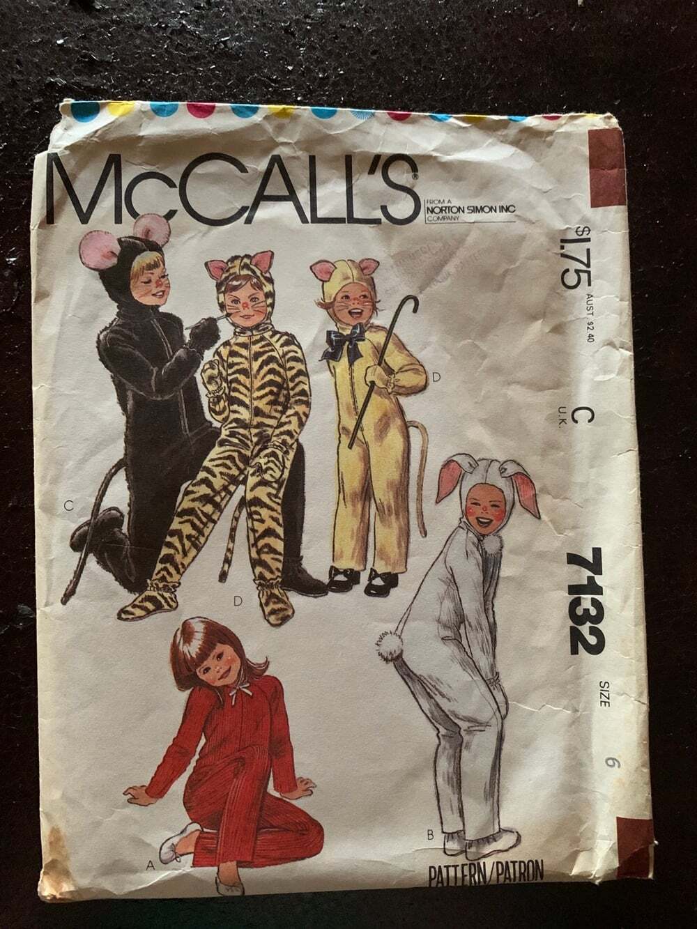 Kids Cat costume pattern